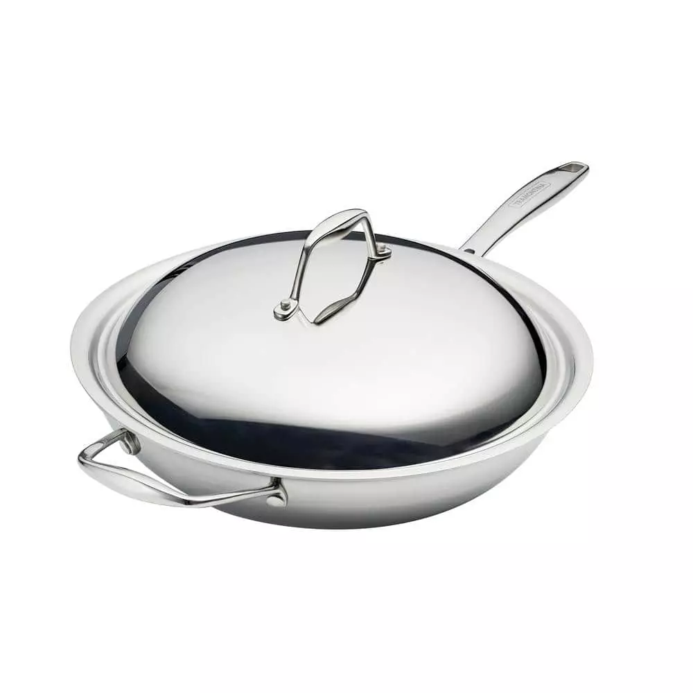 Tri-Ply Clad 12 in Stainless Steel Wok by Tramontina 3 Tri-Ply Clad 12 in Stainless Steel Wok by Tramontina
