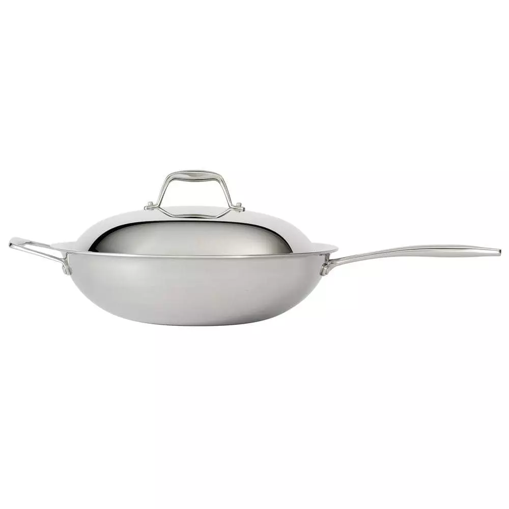 Tri-Ply Clad 12 in Stainless Steel Wok by Tramontina 4 Tri-Ply Clad 12 in Stainless Steel Wok by Tramontina - Image 2