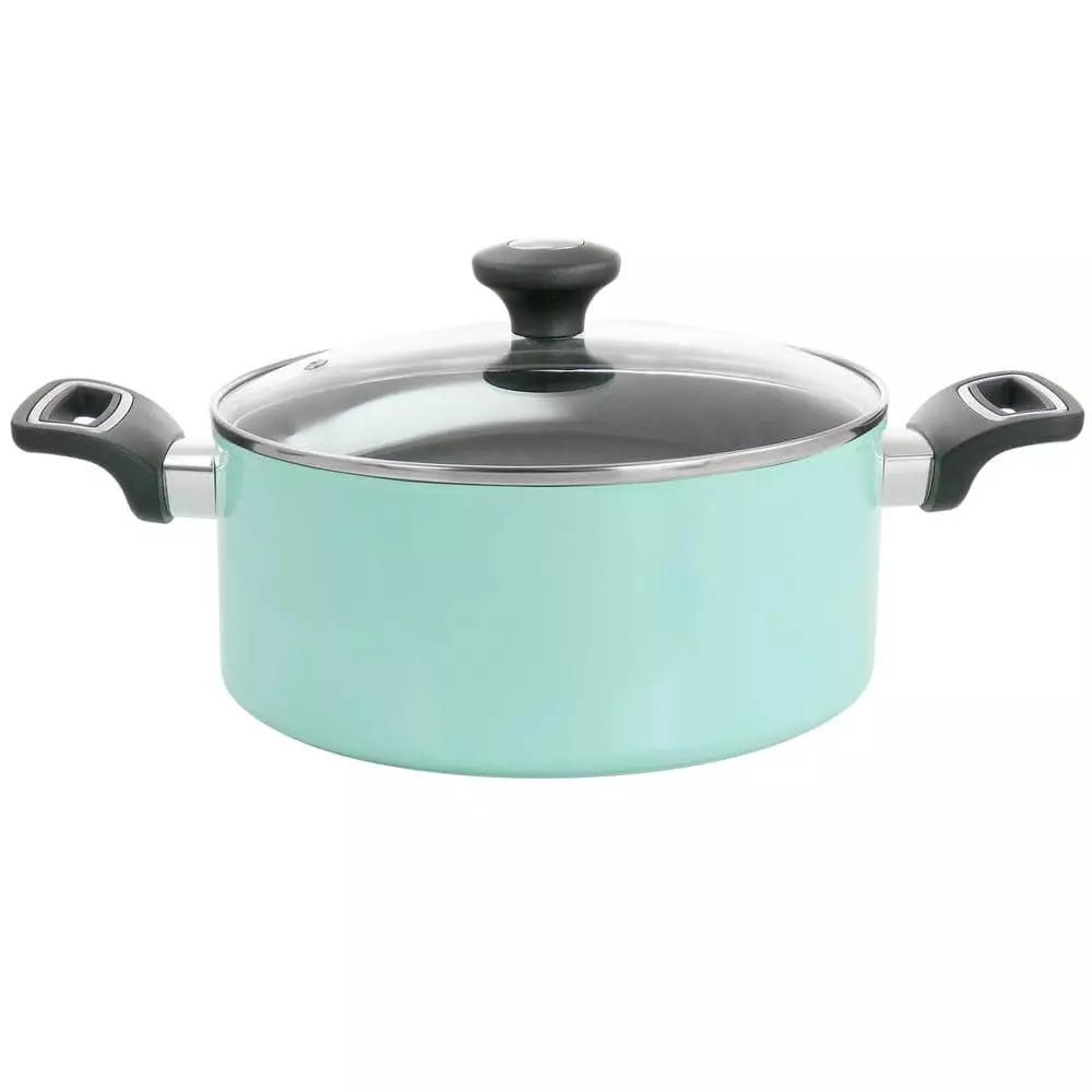 Everyday 5 qt. Aluminum Dutch Oven with Lid in Turquoise by MARTHA STEWART 3 Everyday 5 qt. Aluminum Dutch Oven with Lid in Turquoise by MARTHA STEWART