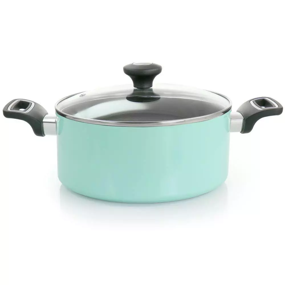 Everyday 5 qt. Aluminum Dutch Oven with Lid in Turquoise by MARTHA STEWART 8 Everyday 5 qt. Aluminum Dutch Oven with Lid in Turquoise by MARTHA STEWART - Image 6