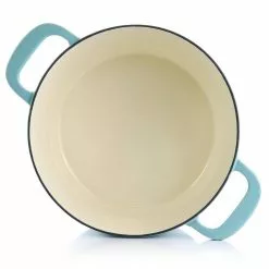 7 qt. Round Turquoise Enameled Cast Iron Dutch Oven with Lid by MARTHA STEWART 11 7 qt. Round Turquoise Enameled Cast Iron Dutch Oven with Lid by MARTHA STEWART -Cookware Sales Shop turquoise dutch ovens 985117931m 4f 1000