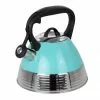 10-Cup Stainless Steel Whistling Tea Kettle in Turquoise by Mr. Coffee