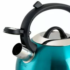 Flintshire 1.75 Qt. 7-Cup Stainless Steel Whistling Stovetop Tea Kettle in Turquoise by Mr. Coffee 12 Flintshire 1.75 Qt. 7-Cup Stainless Steel Whistling Stovetop Tea Kettle in Turquoise by Mr. Coffee -Cookware Sales Shop turquoise mr coffee tea kettles 985118844m c3 1000