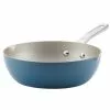 Home Collection 9.75 in. Aluminum Nonstick Skillet in Twilight Teal with Pour Spout by Ayesha Curry 1 Home Collection 9.75 in. Aluminum Nonstick Skillet in Twilight Teal with Pour Spout by Ayesha Curry -Cookware Sales Shop twilight teal ayesha curry skillets 10750 64 1000