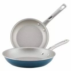 Home Collection 2-Piece Aluminum Nonstick Skillet Set in Twilight Teal by Ayesha Curry