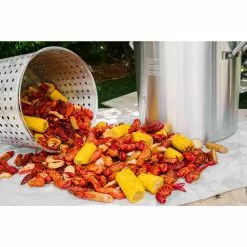 52 qt. Aluminum Cooking Stock Pot with Basket for Steaming Tamales Seafood Crawfish Boiler with Lid by Unbranded -Cookware Sales Shop unbranded stock pots cpes 4476 1f 1000