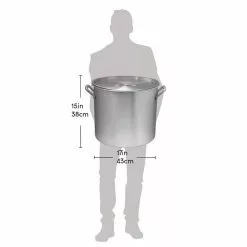 52 qt. Aluminum Cooking Stock Pot with Basket for Steaming Tamales Seafood Crawfish Boiler with Lid by Unbranded -Cookware Sales Shop unbranded stock pots cpes 4476 4f 1000