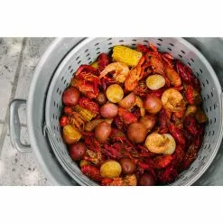 64 qt. Aluminum Cooking Stock Pot with Basket for Steaming Tamales Seafood Crawfish Boiler with Lid by Unbranded -Cookware Sales Shop unbranded stock pots cpes 4477 31 1000