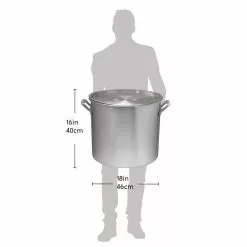 64 qt. Aluminum Cooking Stock Pot with Basket for Steaming Tamales Seafood Crawfish Boiler with Lid by Unbranded -Cookware Sales Shop unbranded stock pots cpes 4477 4f 1000