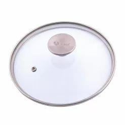 Glass Lid with Stainless Steel Knob for 6.5 in. Skillet by Victoria 8 Glass Lid with Stainless Steel Knob for 6.5 in. Skillet by Victoria -Cookware Sales Shop victoria pot lids lid 480 c3 1000