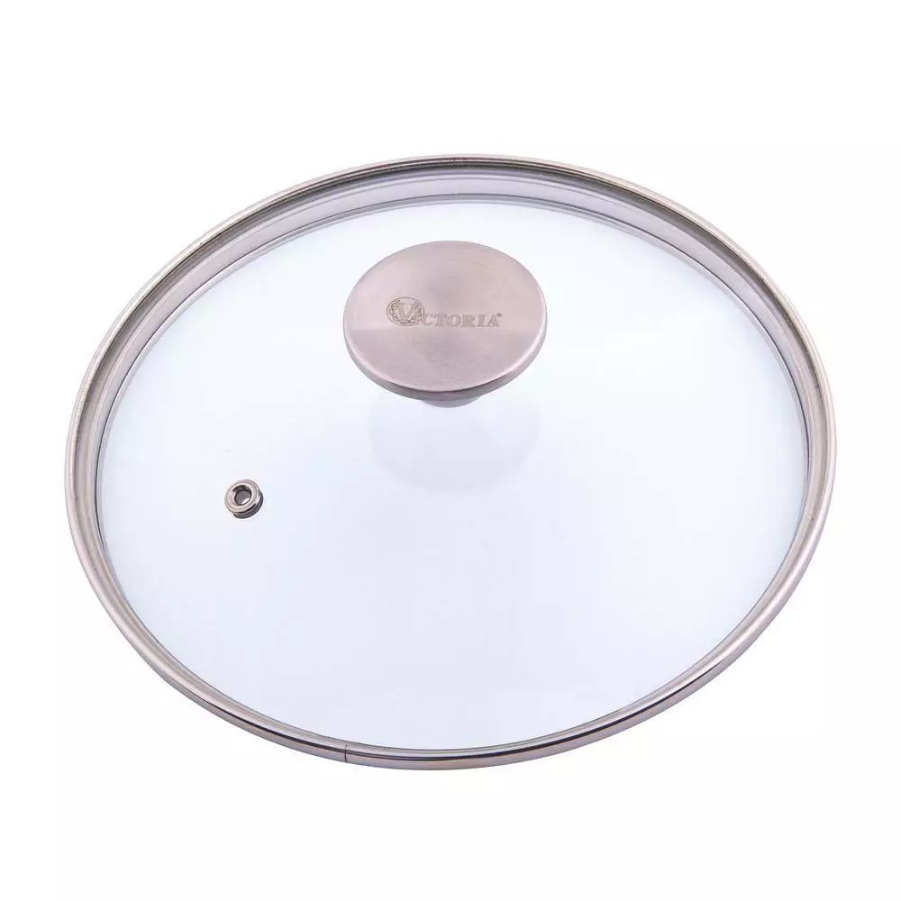 Glass Lid with Stainless Steel Knob for 6.5 in. Skillet by Victoria 4 Glass Lid with Stainless Steel Knob for 6.5 in. Skillet by Victoria - Image 2
