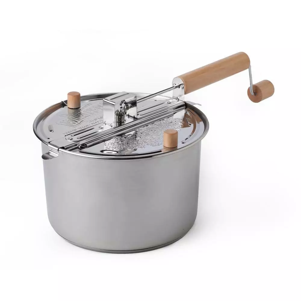 Whirley-Pop 10-Piece Stainless Steel Stovetop Popcorn Popper Set with Serving Bowls by Wabash Valley Farms 4 Whirley-Pop 10-Piece Stainless Steel Stovetop Popcorn Popper Set with Serving Bowls by Wabash Valley Farms - Image 2