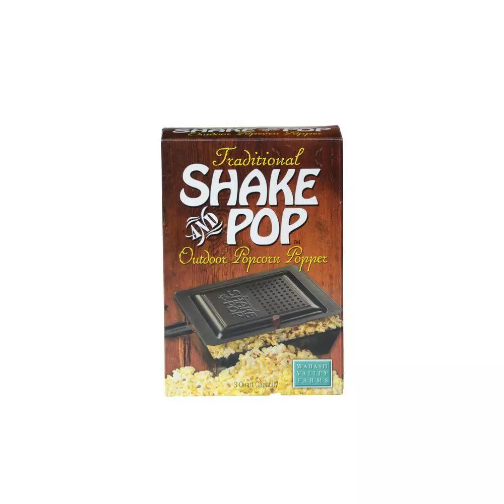 3 qt. Aluminum Shake and Pop Outdoor Popcorn Popper with 2 lbs. of Big and Yellow Gourmet Popping Kernels and 8-Tubs by Wabash Valley Farms 4 3 qt. Aluminum Shake and Pop Outdoor Popcorn Popper with 2 lbs. of Big and Yellow Gourmet Popping Kernels and 8-Tubs by Wabash Valley Farms - Image 2