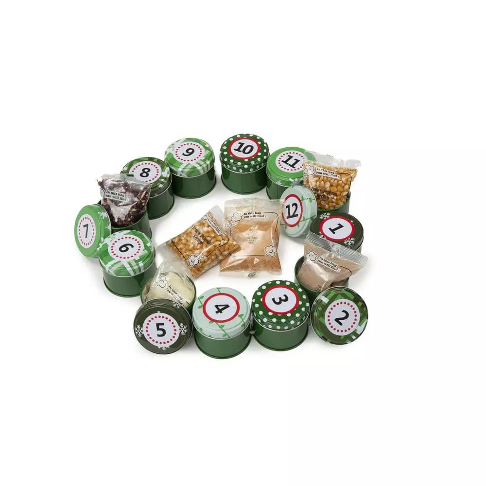 6 qt. Aluminum Red Stovetop Popcorn Popper with 12-Days of Popcorn Christmas Advent Calendar and Pop Open Tubs by Wabash Valley Farms 10 6 qt. Aluminum Red Stovetop Popcorn Popper with 12-Days of Popcorn Christmas Advent Calendar and Pop Open Tubs by Wabash Valley Farms - Image 8