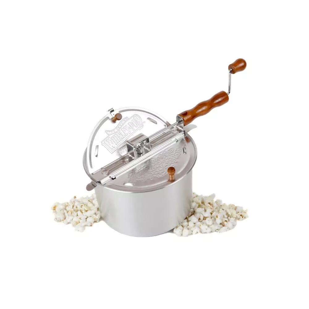 6 qt. Aluminum Stovetop Popcorn Popper with Pop and Color Party Pack by Wabash Valley Farms 7 6 qt. Aluminum Stovetop Popcorn Popper with Pop and Color Party Pack by Wabash Valley Farms - Image 5