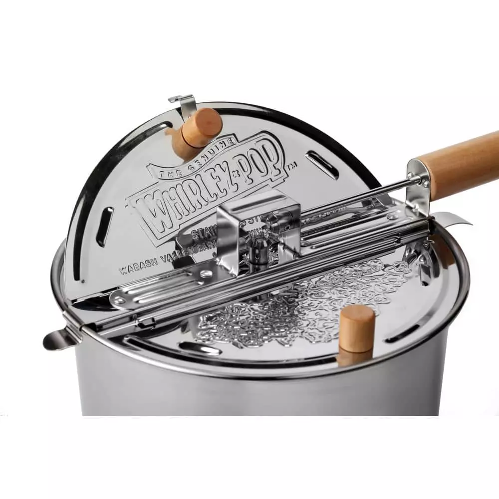 6 qt. Stainless Steel Stovetop Popcorn Popper with 5-Real Theater All-Inclusive Popping Kits and 5-Tubs by Wabash Valley Farms 6 6 qt. Stainless Steel Stovetop Popcorn Popper with 5-Real Theater All-Inclusive Popping Kits and 5-Tubs by Wabash Valley Farms - Image 4