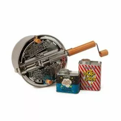 6 qt. Stainless Steel Stovetop Popcorn Popper with Nostalgic Popping Gift Set by Whirley Pop