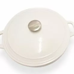 Neo 7 qt. White Cast Iron Round Cov Casserole by BergHOFF 9 Neo 7 qt. White Cast Iron Round Cov Casserole by BergHOFF -Cookware Sales Shop white berghoff dutch ovens 2211324 1f 1000
