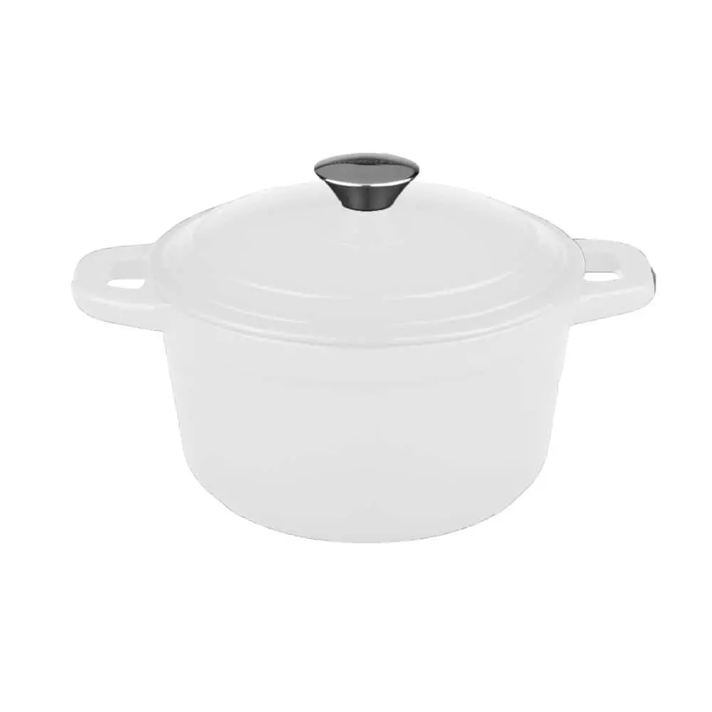 Neo 7 qt. White Cast Iron Round Cov Casserole by BergHOFF 3 Neo 7 qt. White Cast Iron Round Cov Casserole by BergHOFF