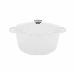 Neo 5 qt. White Cast Iron Oval Covered Casserole by BergHOFF