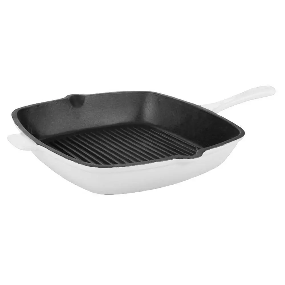Neo 11 in. Cast Iron White Square Grill Pan by BergHOFF 5 Neo 11 in. Cast Iron White Square Grill Pan by BergHOFF - Image 3