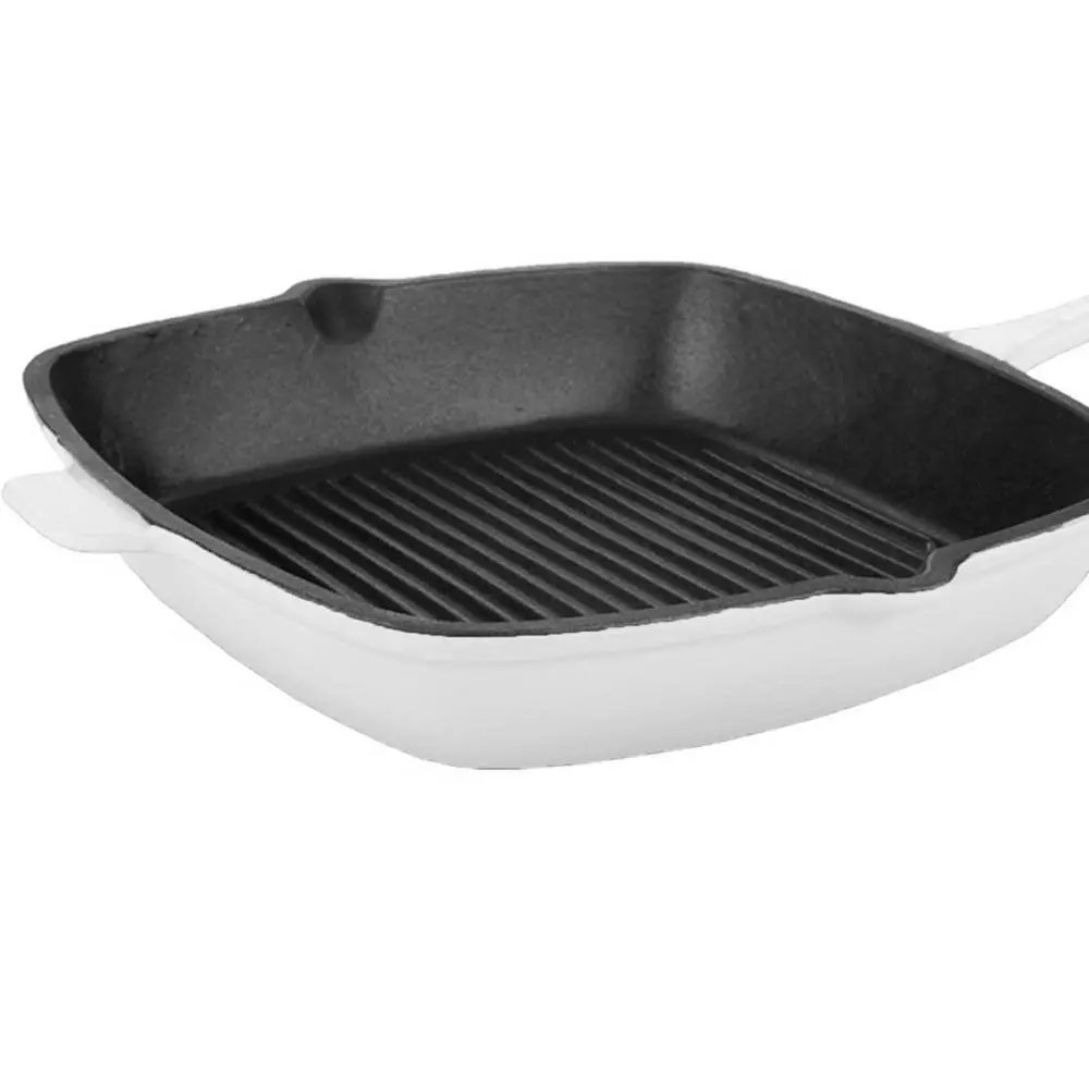 Neo 11 in. Cast Iron White Square Grill Pan by BergHOFF 4 Neo 11 in. Cast Iron White Square Grill Pan by BergHOFF - Image 2
