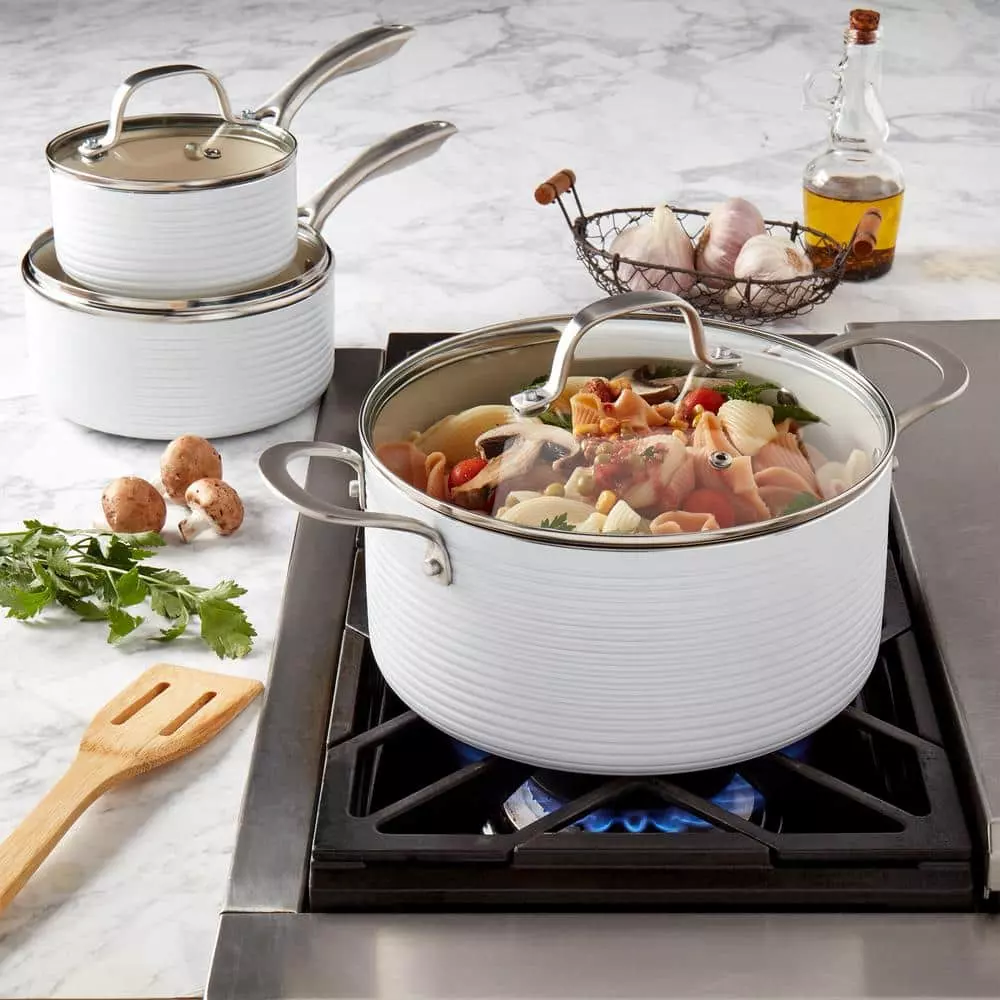 Monaco 10-Piece White Aluminum Non-Stick Cookware Set by Denmark 12 Monaco 10-Piece White Aluminum Non-Stick Cookware Set by Denmark - Image 10