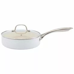 Monaco 10-Piece White Aluminum Non-Stick Cookware Set by Denmark 16 Monaco 10-Piece White Aluminum Non-Stick Cookware Set by Denmark -Cookware Sales Shop white denmark pot pan sets ttu v3353 ec 4f 1000