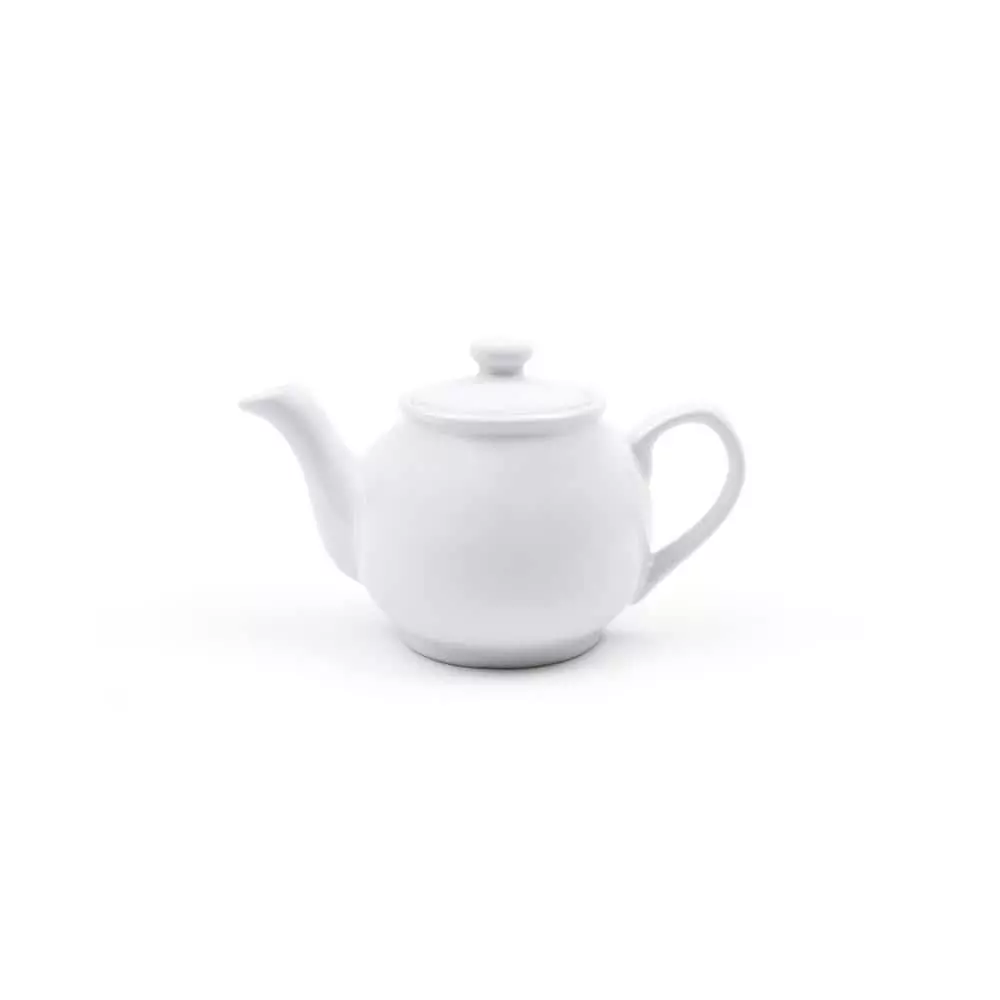 White Earthenware Teapot, Ceramic, 10 Cups by Fox Run 3 White Earthenware Teapot, Ceramic, 10 Cups by Fox Run