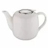 "London" Ceramic Teapot, White 50 fl. oz. by KUCHENPROFI -Cookware Sales Shop white tea kettles k1046002200 64 1000