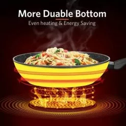 CSK 12 in. Black Aluminum Nonstick Induction Compatible Wok with Lid by Unbranded -Cookware Sales Shop woks stir fry pans 50112 1f 1000