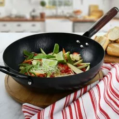 12 in. Carbon Steel Wok with Wooden Handle in Black by Spice BY TIA MOWRY 15 12 in. Carbon Steel Wok with Wooden Handle in Black by Spice BY TIA MOWRY -Cookware Sales Shop woks stir fry pans 985118836m 76 1000