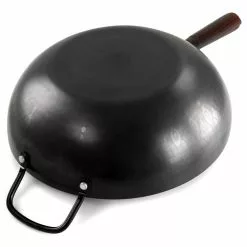 12 in. Carbon Steel Wok with Wooden Handle in Black by Spice BY TIA MOWRY 14 12 in. Carbon Steel Wok with Wooden Handle in Black by Spice BY TIA MOWRY -Cookware Sales Shop woks stir fry pans 985118836m fa 1000