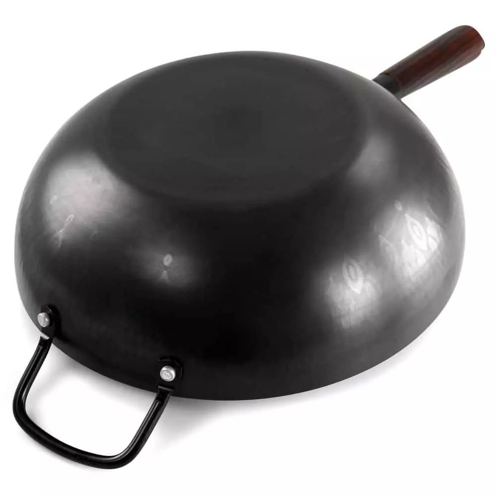 12 in. Carbon Steel Wok with Wooden Handle in Black by Spice BY TIA MOWRY 8 12 in. Carbon Steel Wok with Wooden Handle in Black by Spice BY TIA MOWRY - Image 6