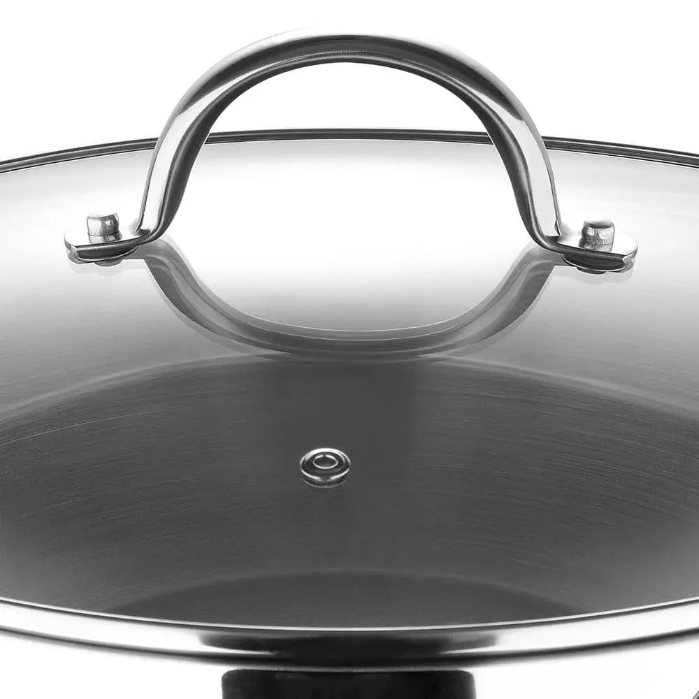12 in. Stainless Steel Nonstick Stir Fry Pan with Lid by BERGNER 6 12 in. Stainless Steel Nonstick Stir Fry Pan with Lid by BERGNER - Image 4