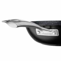 Large 11 in. Black Aluminum Durable Wok by MasterPRO -Cookware Sales Shop woks stir fry pans mpus13003blk fa 1000