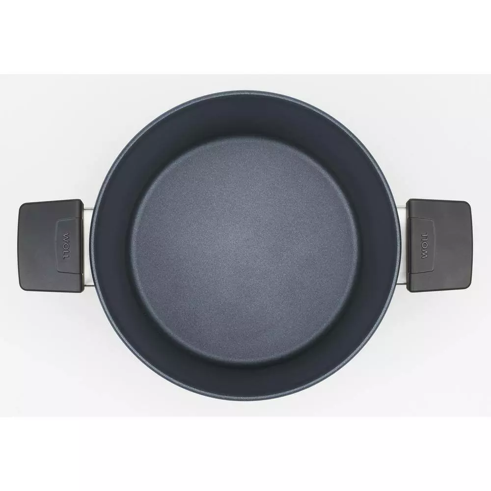 Diamond LITE Induction 5.25 qt. Cast Aluminum Nonstick Stock Pot in Gray with Glass Lid by Woll 5 Diamond LITE Induction 5.25 qt. Cast Aluminum Nonstick Stock Pot in Gray with Glass Lid by Woll - Image 3