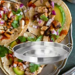 23 in. Round Stainless Steel Comal Wok Griddle Multi Cooker Concave Fry pan by XtremepowerUS -Cookware Sales Shop xtremepowerus woks stir fry pans 95520 h1 31 1000