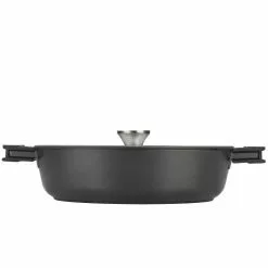 Noir 6 qt. Black Cast Aluminum Ceramic Nonstick Saute Pan by Zavor 8 Noir 6 qt. Black Cast Aluminum Ceramic Nonstick Saute Pan by Zavor -Cookware Sales Shop zavor saute pans zavor zcwnr37 4f 1000