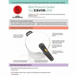 Duo 8 Qt. Stainless Steel Stovetop Pressure Cooker by Zavor 12 Duo 8 Qt. Stainless Steel Stovetop Pressure Cooker by Zavor -Cookware Sales Shop zavor stovetop pressure cookers zcwdu03 44 1000